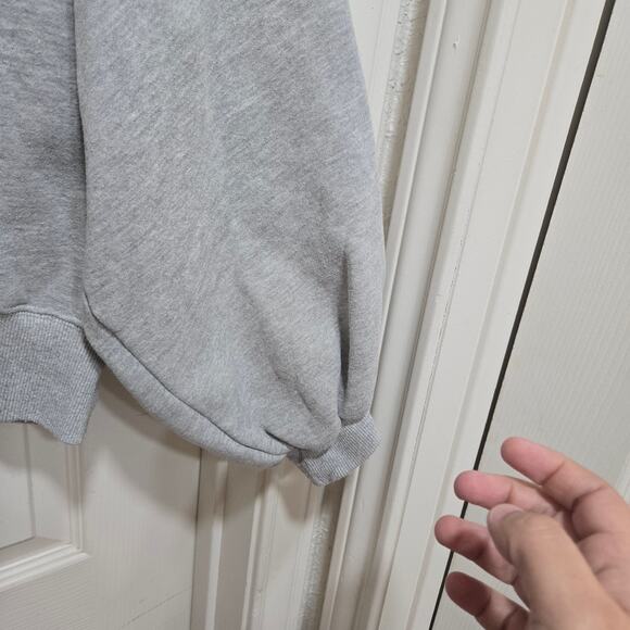 Papermoon Gray Snap Neck Fleece Pullover Sweatshirt Women’s M - Picture 5 of 7